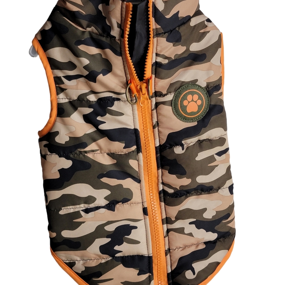 `P25734 Simply Dog Camouflage Orange and Tan Vest